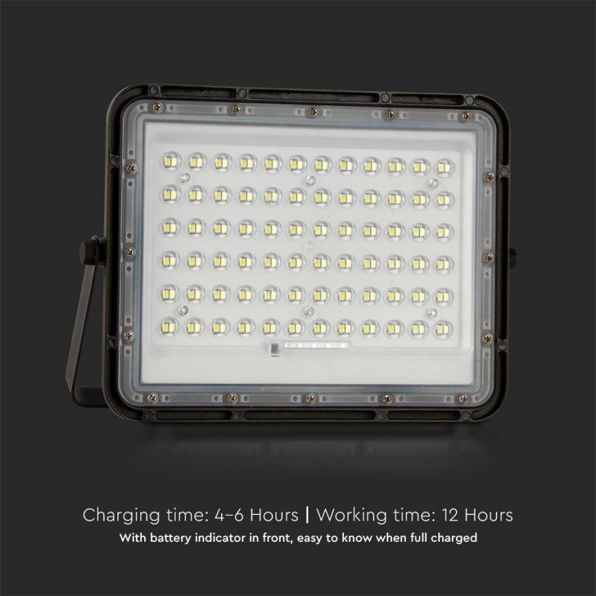 Projecteur solaire extérieur à intensité variable LED/15W/3,2V IP65 4000K noir + télécommande