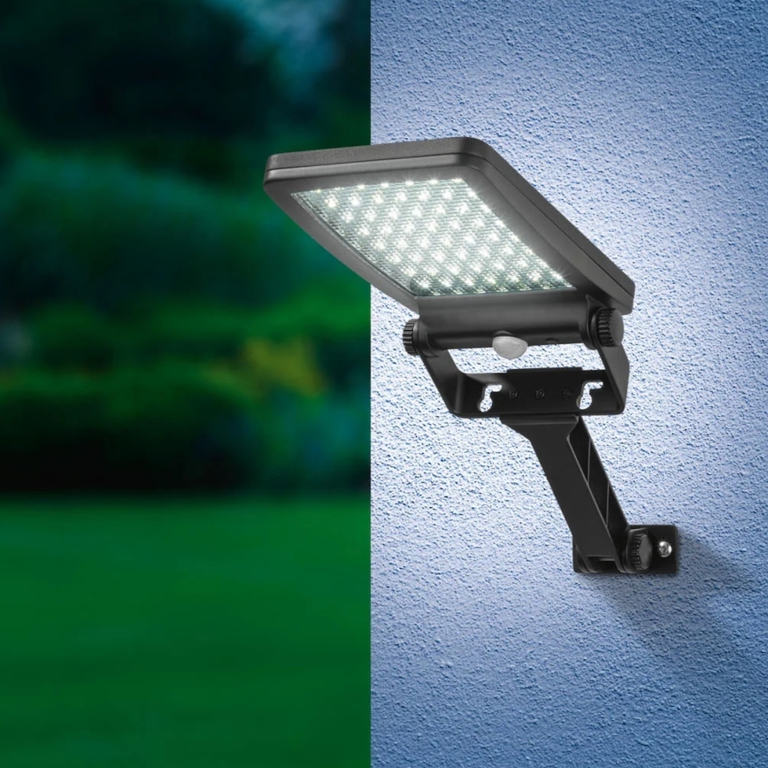 Projecteur solaire LED ADIK avec détecteur 1,2W/3,7V 1200 mAh 6500K IP44