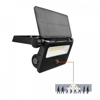 Projecteur solaire LED avec capteur NCS G2 LED/10W/3,7V 3000/4000/6500K IP54 1800 mAh