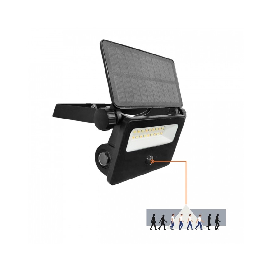 Projecteur solaire LED avec capteur NCS G2 LED/10W/3,7V 3000/4000/6500K IP54 1800 mAh