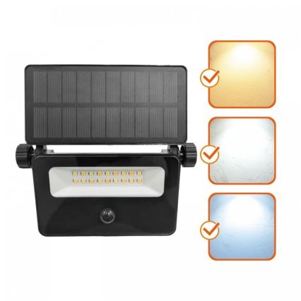 Projecteur solaire LED avec capteur NCS G2 LED/10W/3,7V 3000/4000/6500K IP54 1800 mAh