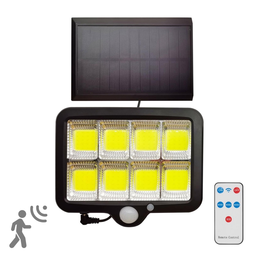 Projecteur solaire LED avec détecteur INTEGRA LED/3W/3,7V IP44 + Télécommande