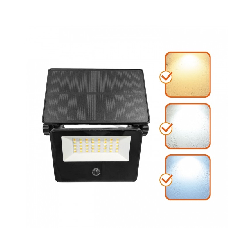 Projecteur solaire à LED avec capteur NCS G2 LED/20W/3,7V 3000/4000/6500K IP54 2600 mAh