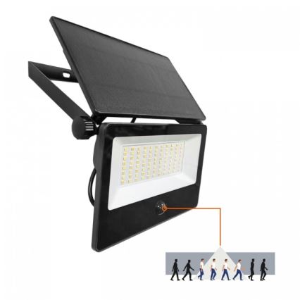 Projecteur solaire LED avec capteur NCS G2, LED 30 W, 3,7 V, 3000/4000/6500 K, IP54, 5200 mAh