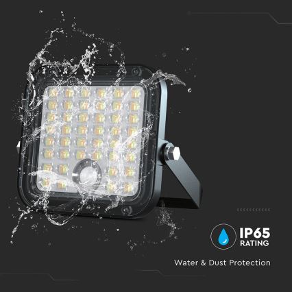 Projecteur solaire LED dimmable avec capteur LED/10W/3,7V 4000/6000K IP65 3600 mAh + télécommande