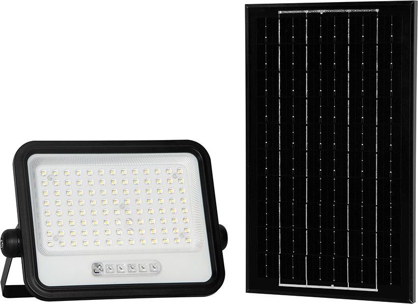 Projecteur solaire LED dimmable/200W/3,2V 2000-8000K IP65 10000 mAh noir + télécommande