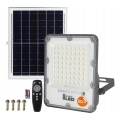 Projecteur solaire LED dimmable 50W/3,2V 5000K 6000 mAh IP65 noir + télécommande