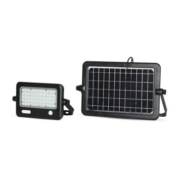Projecteur solaire LED dimmable avec capteur, 10W/3,7V, 4000K, IP65, 7200 mAh + port USB