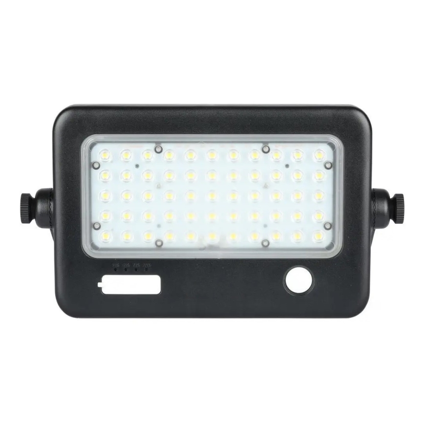 Projecteur solaire LED dimmable avec capteur, 10W/3,7V, 4000K, IP65, 7200 mAh + port USB