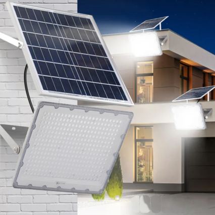 Projecteur solaire LED dimmable LED/100W/3,2V 5000K 10500 mAh IP65 noir + télécommande