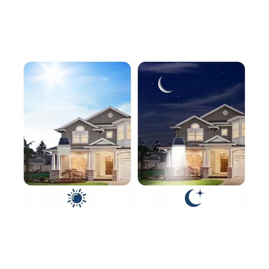 Projecteur solaire LED dimmable LED/100W/3,2V 5000K 10500 mAh IP65 noir + télécommande