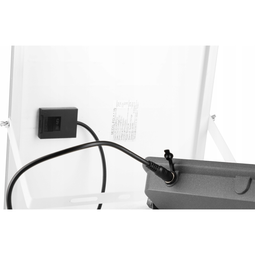 Projecteur solaire LED dimmable LED/100W/3,2V 5000K 10500 mAh IP65 noir + télécommande