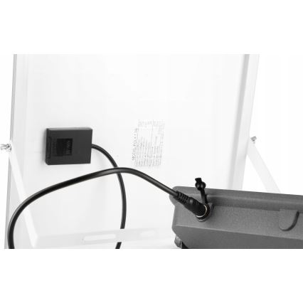 Projecteur solaire LED dimmable LED/150W/3,2V 5000K 15000 mAh IP65 noir + télécommande