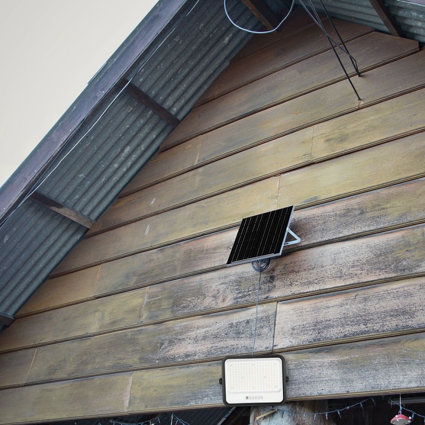 Projecteur solaire LED à intensité variable LED/400W/3,2V 2000-8000K IP65 20000 mAh noir + télécommande