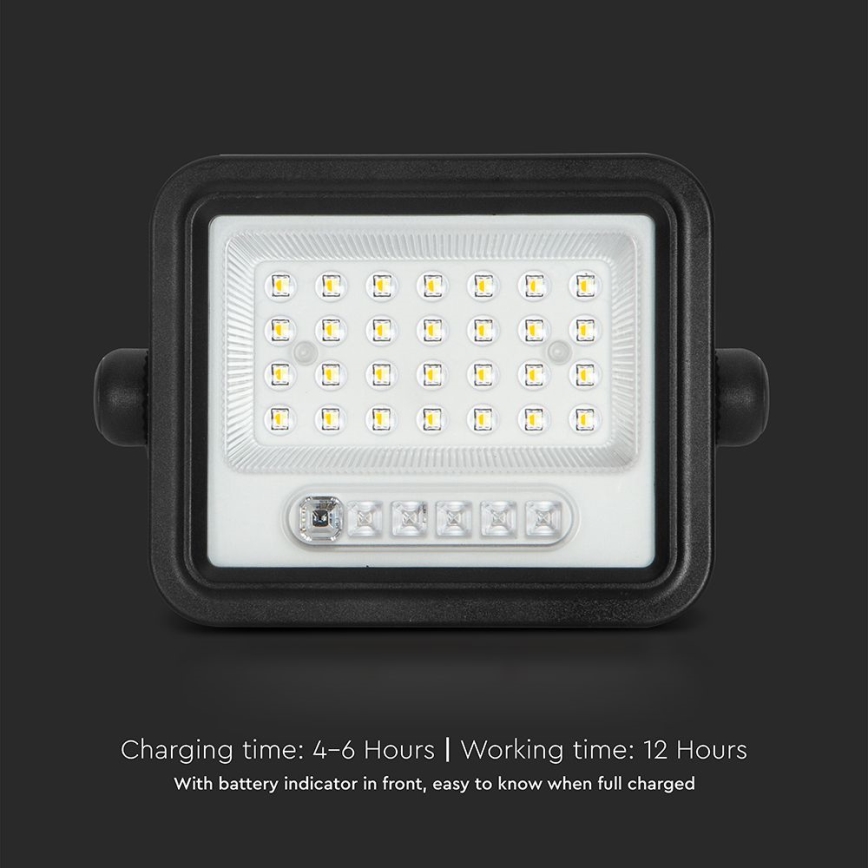 Projecteur solaire LED dimmable LED/50W/3,2V 2000-8000K IP65 3800 mAh noir + télécommande