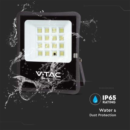 Projecteur solaire LED extérieur LED/16W/3,2V 4000K IP65 15000 mAh + télécommande