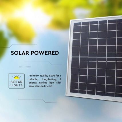 Projecteur solaire LED extérieur LED/20W/3,2V IP65 4000K 20000 mAh + télécommande