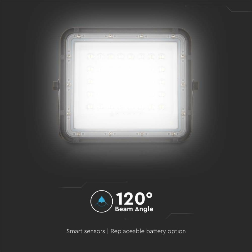 Projecteur solaire LED extérieur à intensité variable LED/10W/3,2V IP65 4000K noir + télécommande