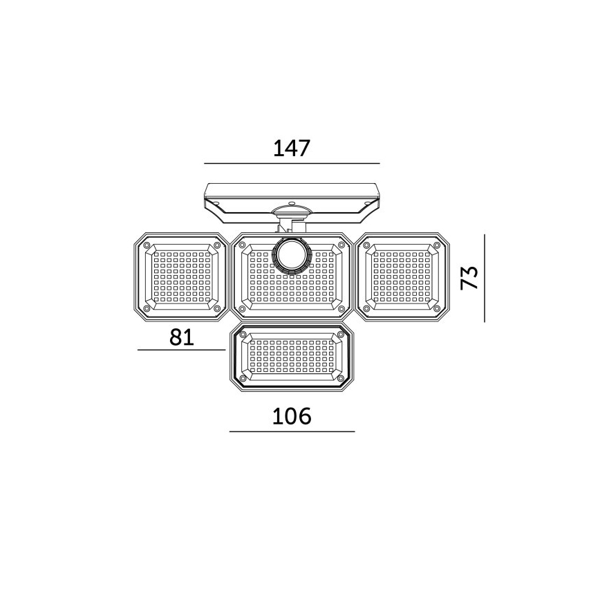 Projecteur solaire LED avec détecteur GLOW LED/2,5W/3,7V 6500K IP44 2400 mAh + télécommande