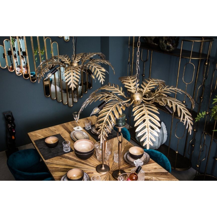PTMD - Lustre sur chaîne MOIRA 8xE27/40W/230V Ø 77 cm
