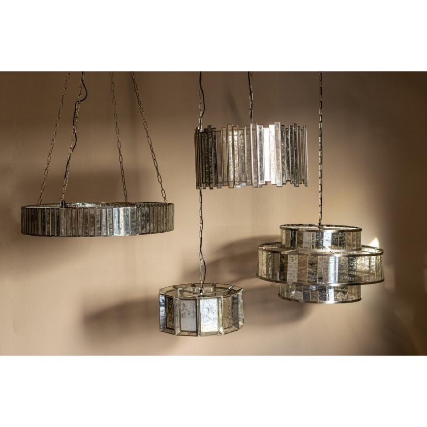PTMD - Suspension à chaîne ANTIQUE 1xE27/40W/230V Ø 46 cm