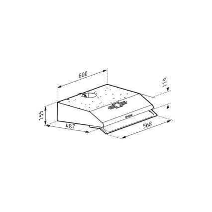 Pyramis 65029502 - Hotte aspirante STANDARD 60 cm en inox à double moteur