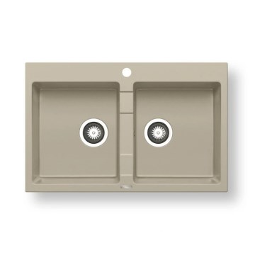 Pyramis 70053101 - Évier de cuisine SPARTA 78x50 cm granit/beige