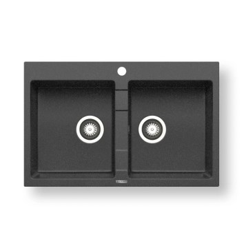 Pyramis 70053201 - Évier de cuisine SPARTA 78x50 cm granit/noir