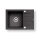 Pyramis 70166501 - Évier de cuisine NEXT 62x44 cm granit/noir mat