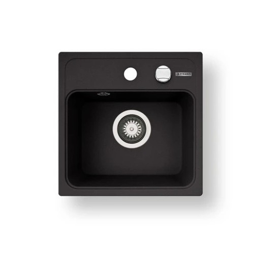 Pyramis 70168201 - Évier de cuisine CAMEA MINI 40x40 cm granit/noir