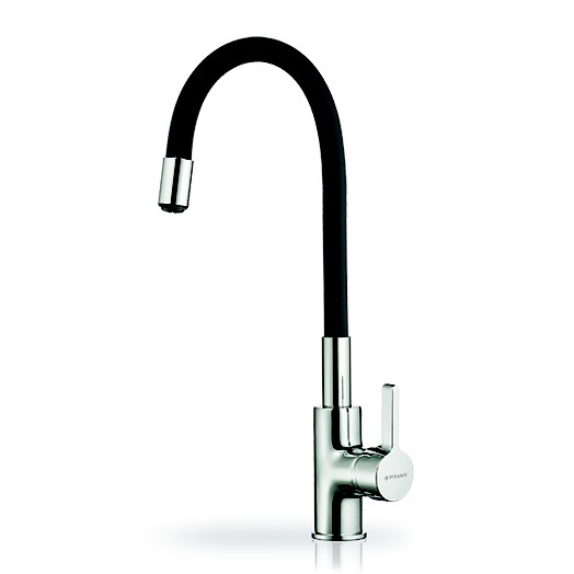 Pyramis 90919638 - Robinet d'évier avec bec flexible FLESSI noir