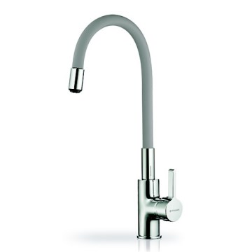 Pyramis 90938001 - Robinet d'évier avec bras flexible FLESSI gris