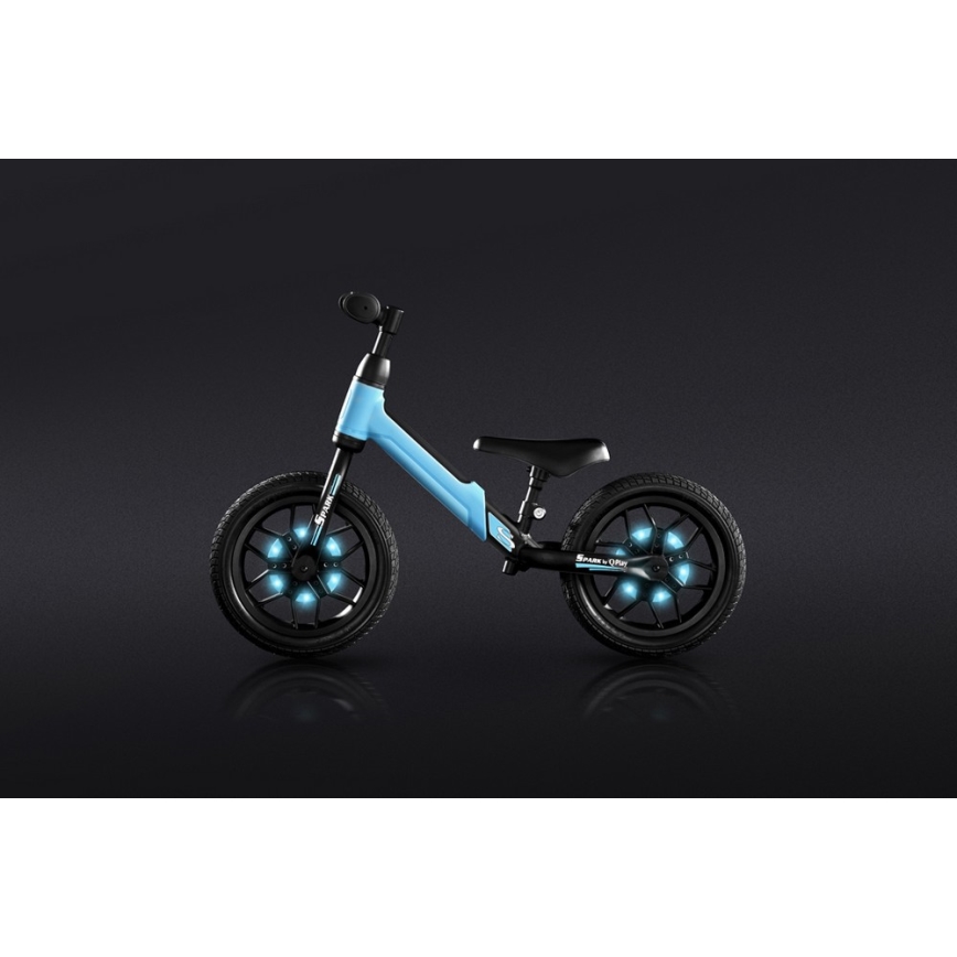 QPlay - Draisienne avec éclairages LED aux roues SPARK bleu