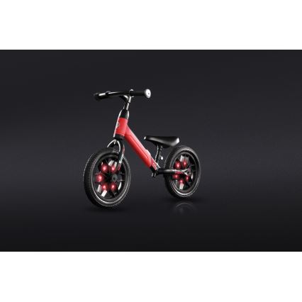 QPlay - Draisienne avec éclairages LED aux roues SPARK rouge