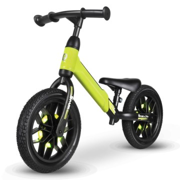 QPlay - Draisienne avec éclairages LED aux roues SPARK vert