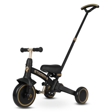 QPlay - Tricycle 3-en-1 STAGER pour enfants noir
