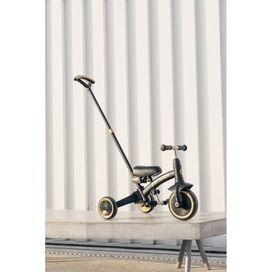 QPlay - Tricycle 3-en-1 STAGER pour enfants noir