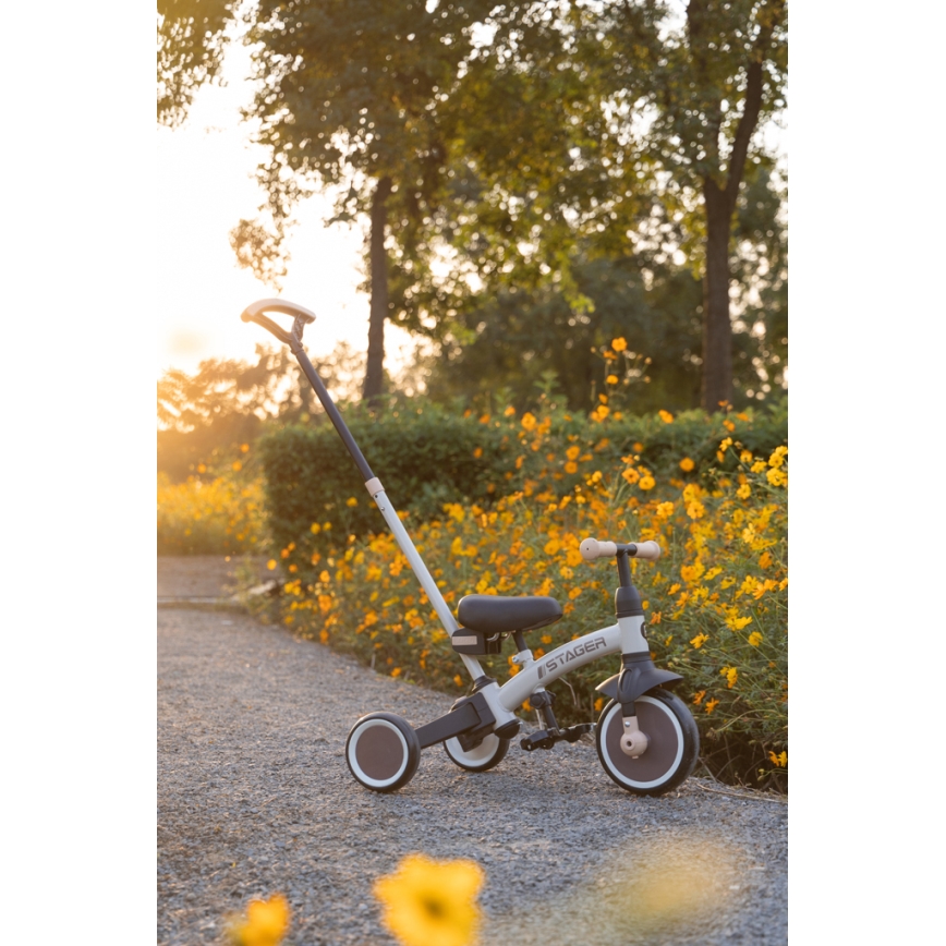 QPlay - Tricycle 3-en-1 STAGER pour enfants noir