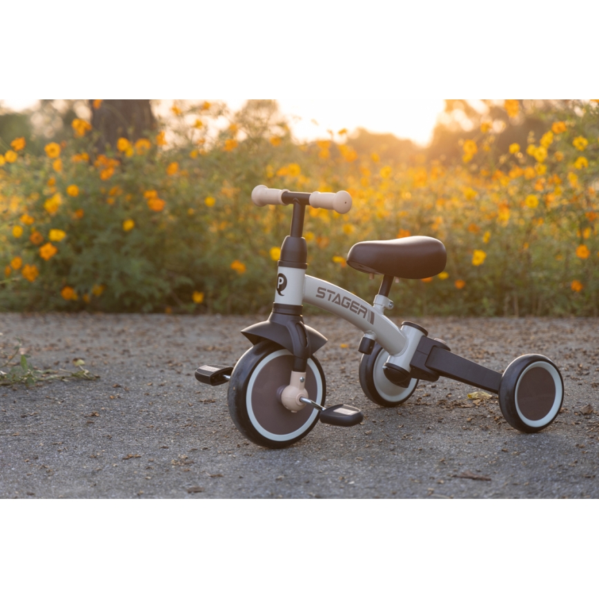 QPlay - Tricycle 3-en-1 STAGER pour enfants noir