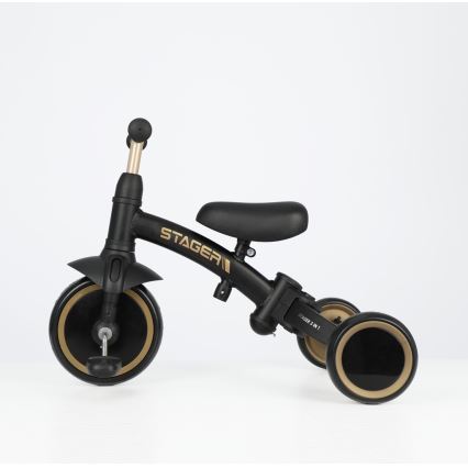 QPlay - Tricycle 3-en-1 STAGER pour enfants noir