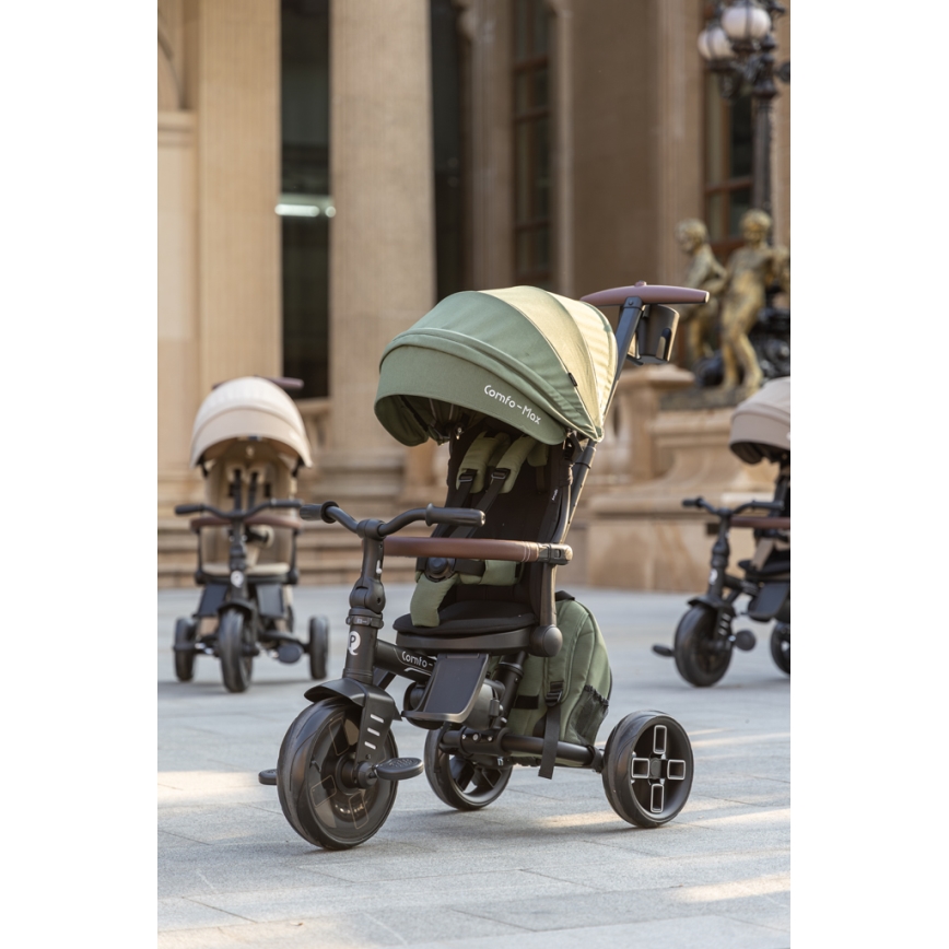 QPlay - Tricycle enfant 7 en 1 COMFO MAX vert