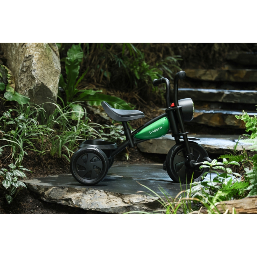 QPlay - Tricycle enfant TRIDURO noir/vert