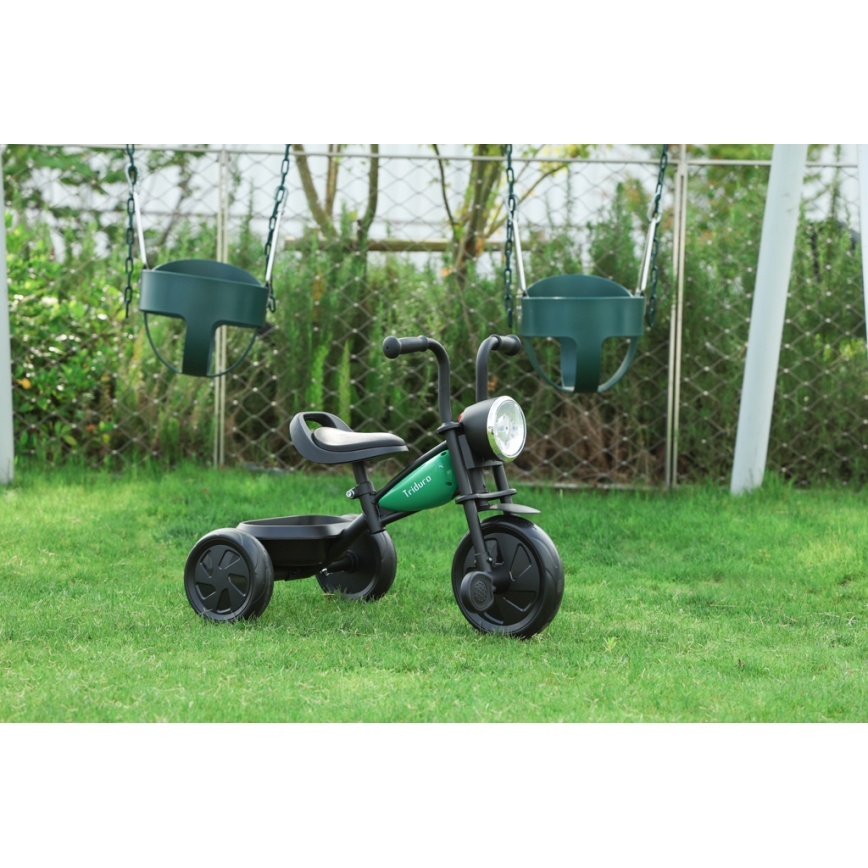 QPlay - Tricycle enfant TRIDURO noir/vert