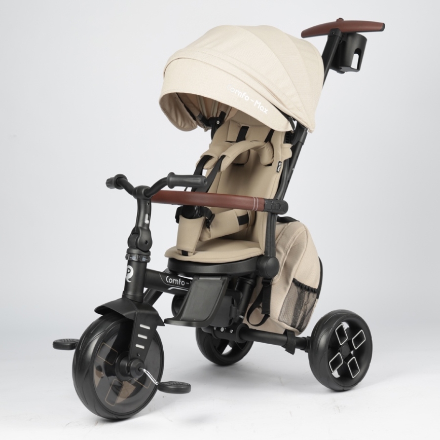 QPlay - Tricycle évolutif 8-en-1 COMFO MAX beige