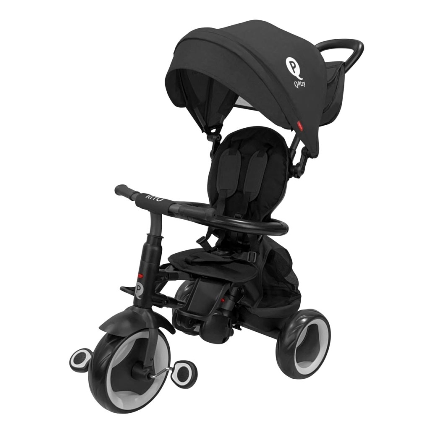 QPlay - Tricycle pour enfant 3 en 1 RITO EVA PLUS noir
