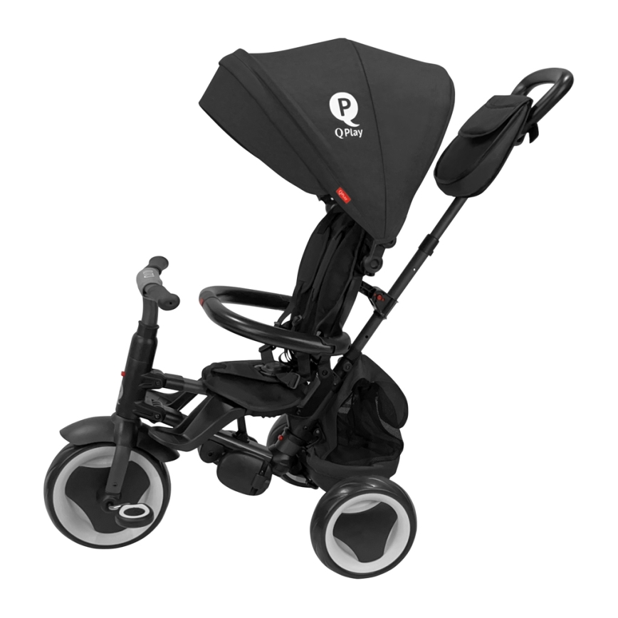 QPlay - Tricycle pour enfant 3 en 1 RITO EVA PLUS noir