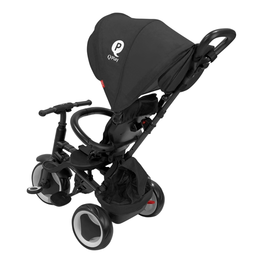 QPlay - Tricycle pour enfant 3 en 1 RITO EVA PLUS noir