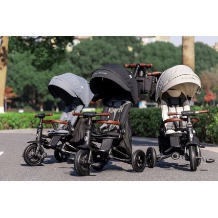 QPlay - Tricycle pour enfant 5 en 1 NOVA DELUXE noir