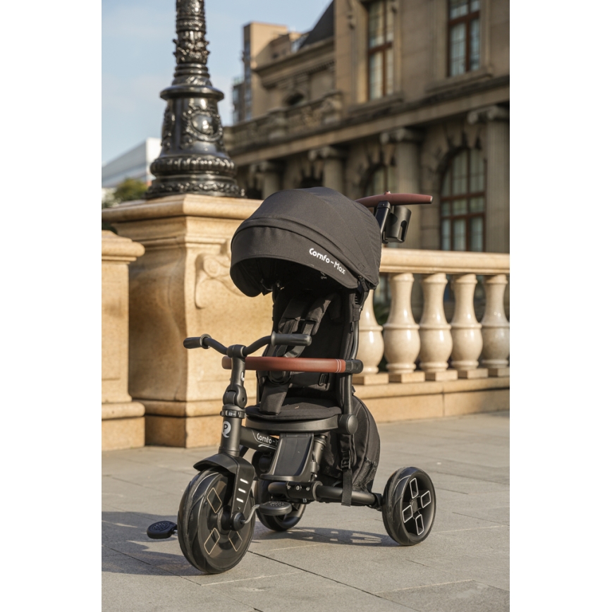 QPlay - Tricycle pour enfant 8-en-1 COMFO MAX noir