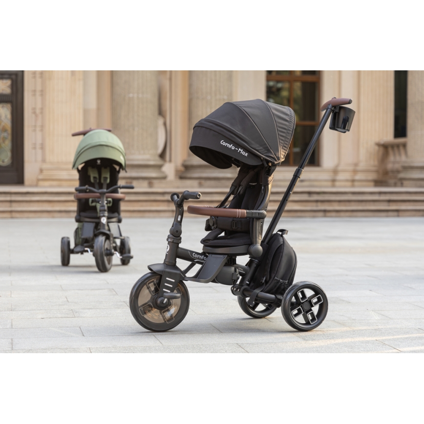 QPlay - Tricycle pour enfant 8-en-1 COMFO MAX noir